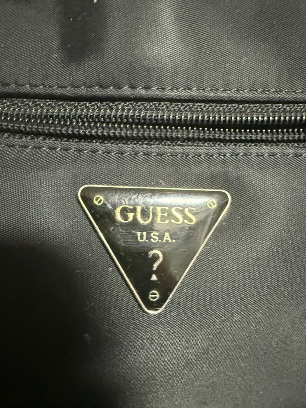 Guess Black Nylon Y2K Baguette Shoulder Bag Adjustable Strap - Picture 8 of 11